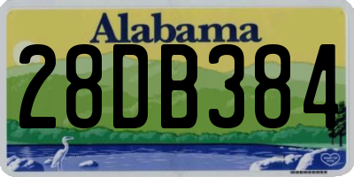 AL license plate 28DB384
