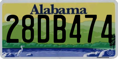 AL license plate 28DB474