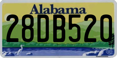 AL license plate 28DB520