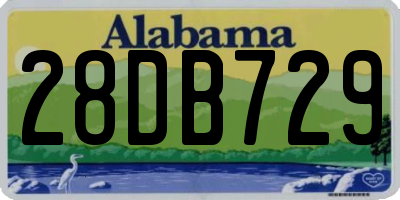 AL license plate 28DB729