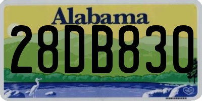 AL license plate 28DB830