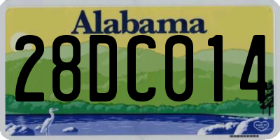 AL license plate 28DC014