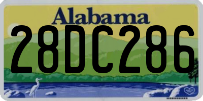 AL license plate 28DC286