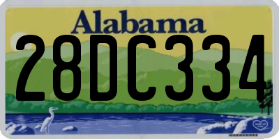 AL license plate 28DC334