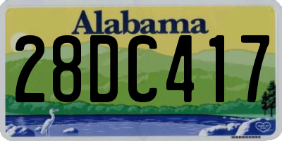 AL license plate 28DC417