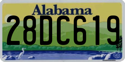 AL license plate 28DC619