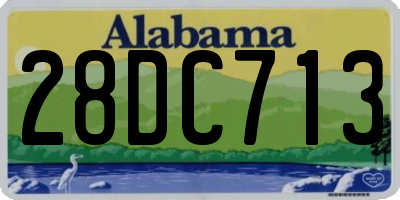 AL license plate 28DC713