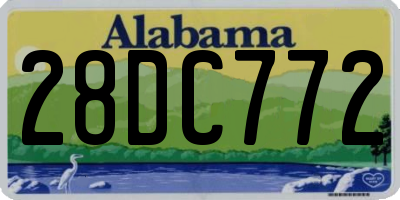 AL license plate 28DC772