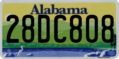 AL license plate 28DC808