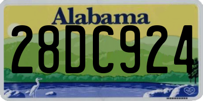 AL license plate 28DC924