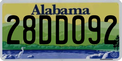 AL license plate 28DD092