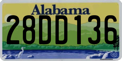 AL license plate 28DD136