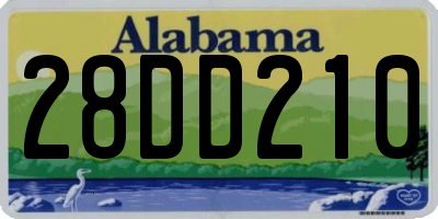 AL license plate 28DD210