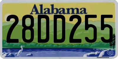AL license plate 28DD255
