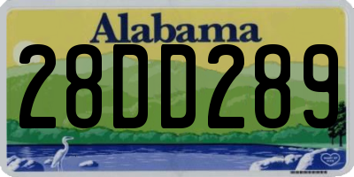 AL license plate 28DD289
