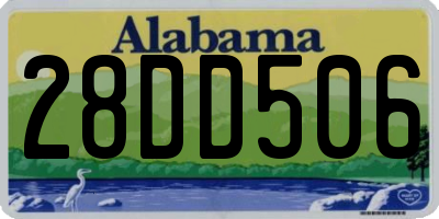 AL license plate 28DD506
