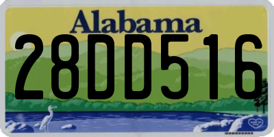 AL license plate 28DD516