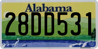 AL license plate 28DD531