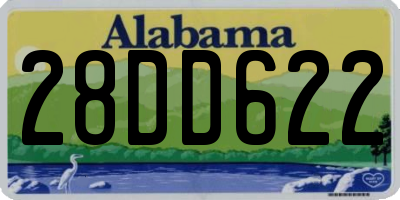 AL license plate 28DD622