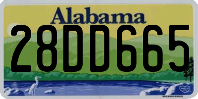 AL license plate 28DD665
