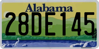 AL license plate 28DE145