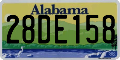 AL license plate 28DE158