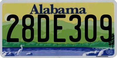 AL license plate 28DE309