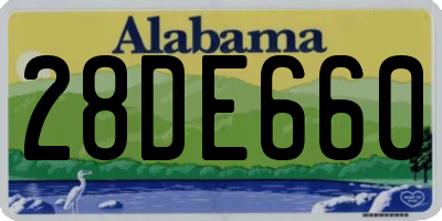 AL license plate 28DE660