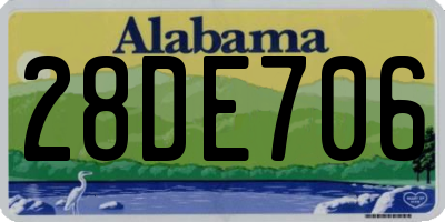 AL license plate 28DE706