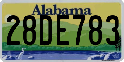 AL license plate 28DE783