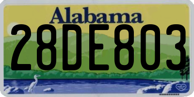 AL license plate 28DE803