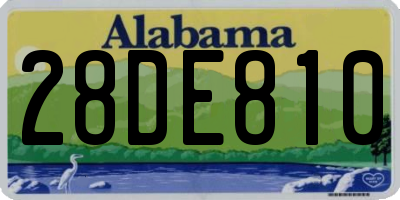 AL license plate 28DE810