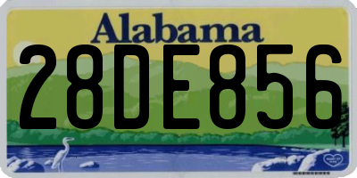 AL license plate 28DE856