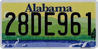 AL license plate 28DE961