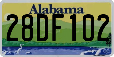 AL license plate 28DF102