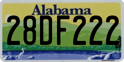 AL license plate 28DF222
