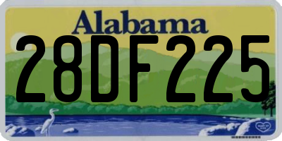 AL license plate 28DF225