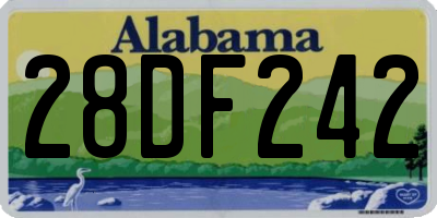 AL license plate 28DF242