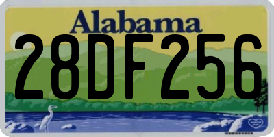 AL license plate 28DF256