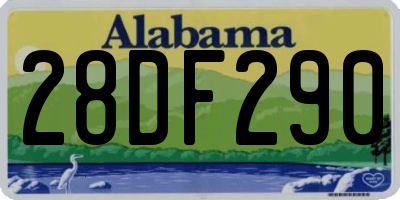 AL license plate 28DF290