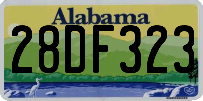 AL license plate 28DF323