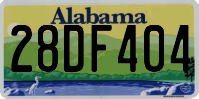 AL license plate 28DF404