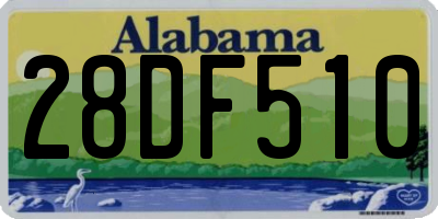 AL license plate 28DF510