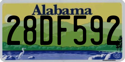 AL license plate 28DF592