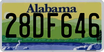 AL license plate 28DF646