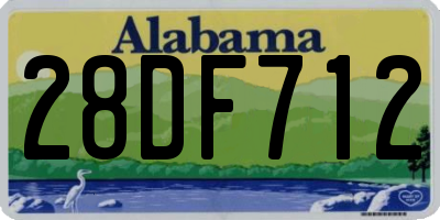 AL license plate 28DF712