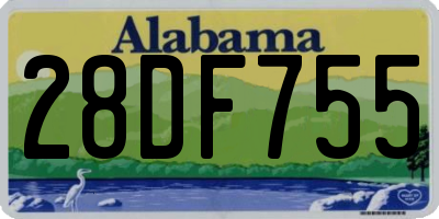 AL license plate 28DF755