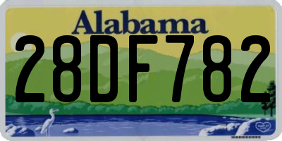AL license plate 28DF782