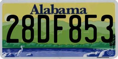 AL license plate 28DF853