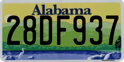 AL license plate 28DF937